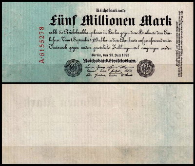 Германия 5.000.000 марок 1923 UNC P.95