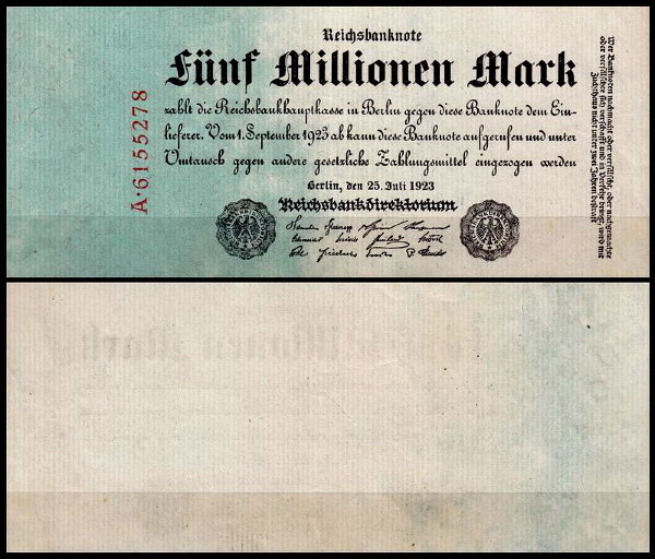Германия 5.000.000 марок 1923 UNC P.95