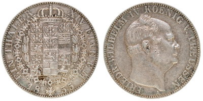 Пруссия, 1 талер 1855 год