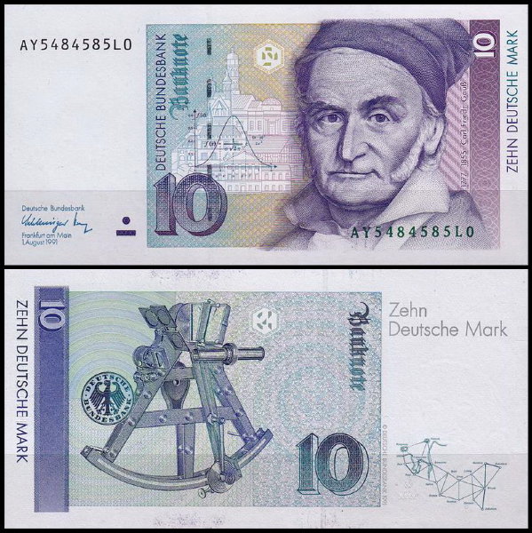 ФРГ 10 марок 1991 (UNC Pick 38b)