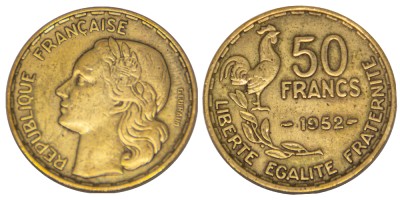 Франция, 50 франков 1952 год