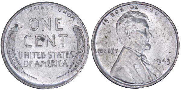 США, 1 цент 1943 год