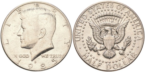 США, 50 центов 1985 год