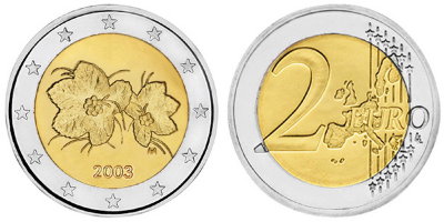 Финляндия, 2 евро 2003 (UNC, биметалл)