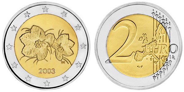 Финляндия, 2 евро 2003 (UNC, биметалл)