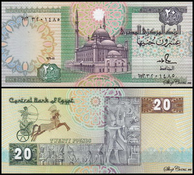 Египет 20 фунтов 1991 (UNC Pick 52)