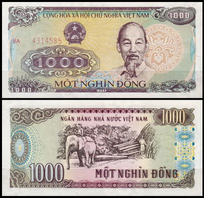 Вьетнам 1000 донг 1988 (UNC Pick 106b)