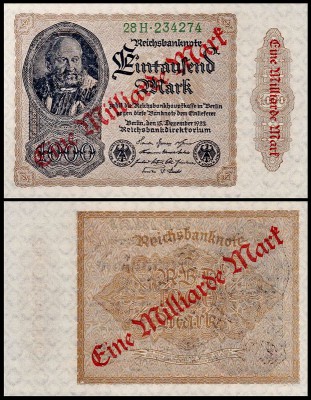 Германия 1.000.000.000 марок 1923 UNC P.113 Без защиты
