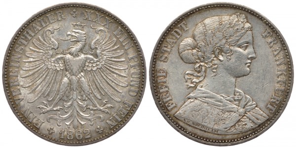 ФРАНКФУРТ 1 ТАЛЕР 1862
