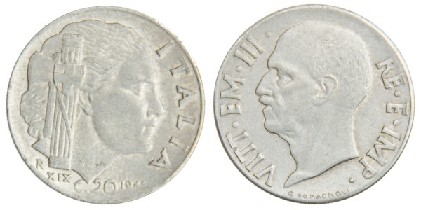 Италия, 20 чентезимо 1941 год,