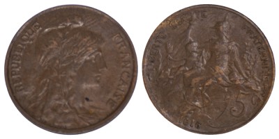 Франция, 5 сантимов 1916 год