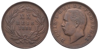 Португалия, 20 рейсов 1883 год