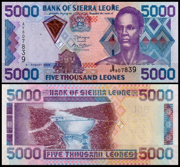 Сьерра Леоне 5000 леоне 2002-2006 (UNC Pick 27)