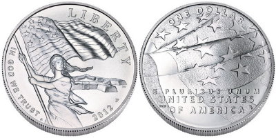 США, 1 доллар 2012 год, 200 лет защиты форта Мак-Генри