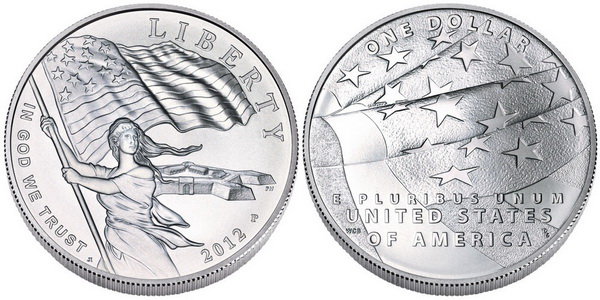 США, 1 доллар 2012 год, 200 лет защиты форта Мак-Генри
