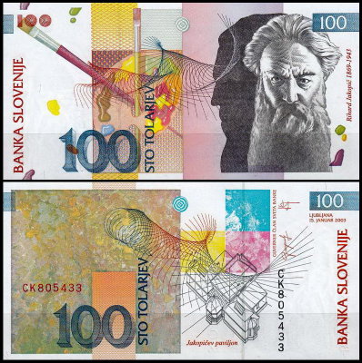 Словения 100 толаров 2003 (UNC Pick 31)