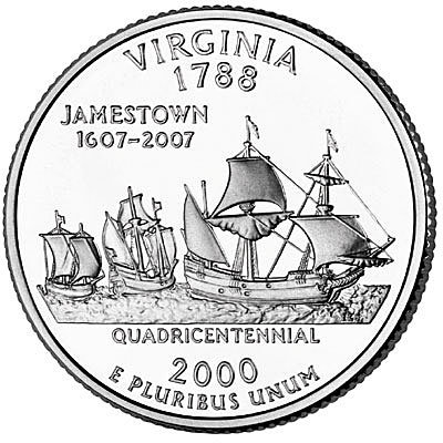 США, 25 центов 2000 год, Virginia