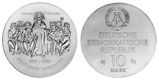 ГДР, 10 марок 1983 год, Рихард Вагнер