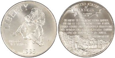 США, 1 доллар 1995 год, Гражданская война за независимость