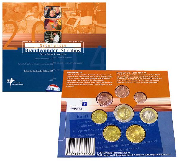 Нидерланды, Набор монет 2004 года (буклет)