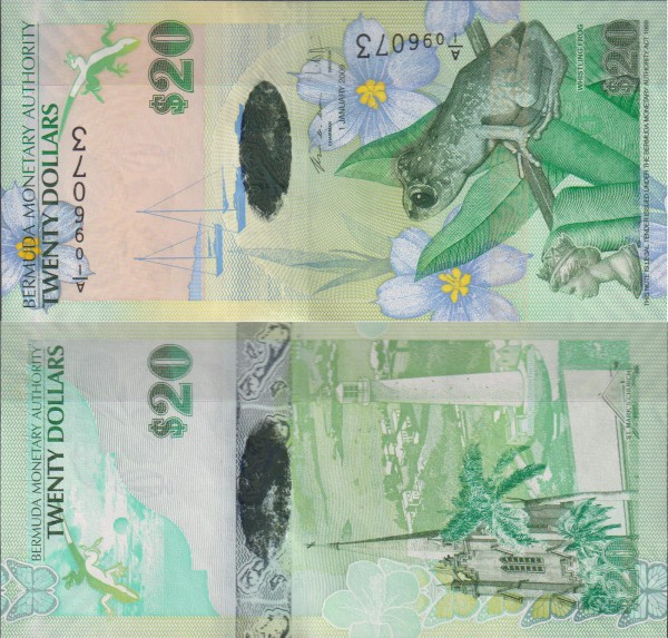 Бермудские острова 20 долларов 2009 (UNC Pick 60)