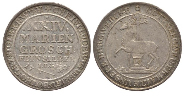 Штольберг-Штольберг 24 мариенгроша 1740