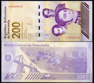 Венесуэла 200 боливар 2023 (UNC Pick 120)
