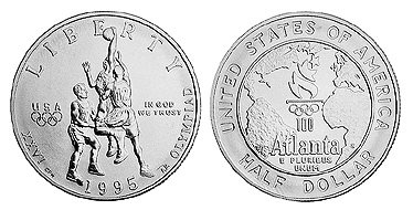 США, 50 центов 1995 год, XXVI Олимпийские игры в Атланте, Баскетбол