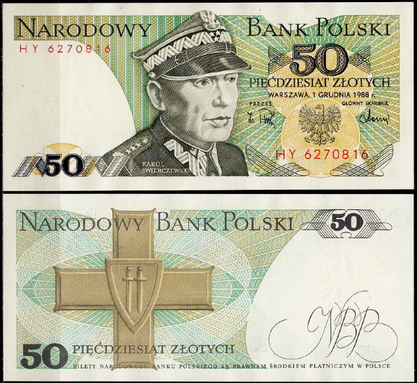 Польша 50 злотых 1988 (UNC Pick 142с)