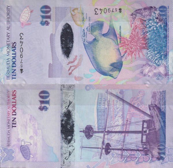 Бермудские острова 10 долларов 2009 (UNC Pick 59)