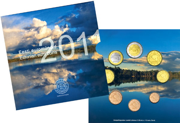 Эстония, Набор монет 2011 года (буклет)