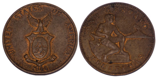 Филиппины, 1 сентаво 1944 год
