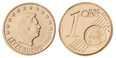 Люксембург, 1 цент 2002 (UNC, медь)