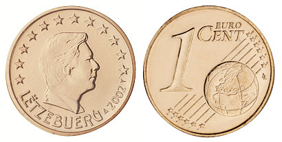 Люксембург, 1 цент 2002 (UNC, медь)