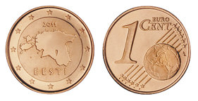 Эстония, 1 цент 2011 (UNC, медь)