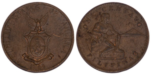 Филиппины, 1 сентаво 1944 год