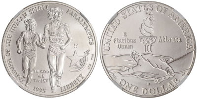 США, 1 доллар 1995 год, XXVI Олимпийские игры в Атланте, Триумф Хьюмана Спирита