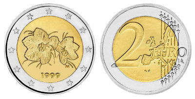 Финляндия, 2 евро 1999 (UNC, биметалл)