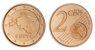 Эстония, 2 цента 2011 (UNC, медь)