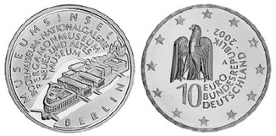 Германия, 10 евро 2002 A (UNC) Музейный остров в Берлине