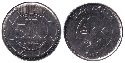 Ливан 500 ливров 2012 год