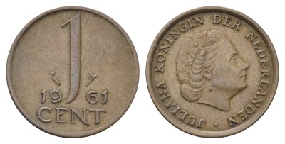 Нидерланды 1 цент 1961 год