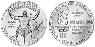 США, 1 доллар 1996 год, XXVI Олимпийские игры в Атланте, Паралимпиада