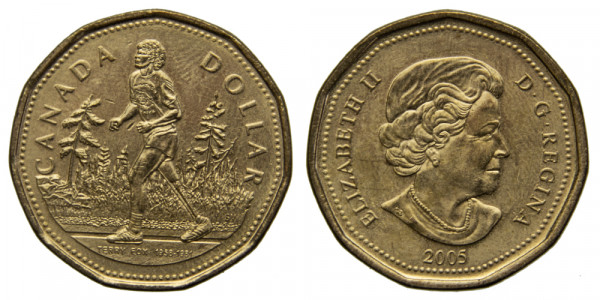 Канада, 1 доллар 2005 год