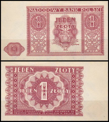 Польша 1 злотый 1946 (UNC Pick 123)