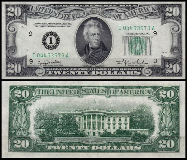 США 20 долларов 1950 (UNC Pick 440) Federal Reserve Note