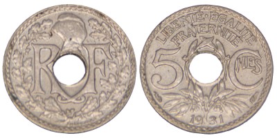 Франция, 5 сантимов 1931 год