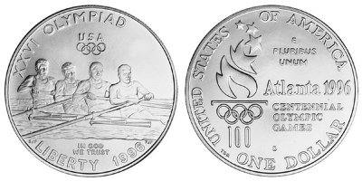 США, 1 доллар 1996 год, XXVI Олимпийские игры в Атланте, Гребля