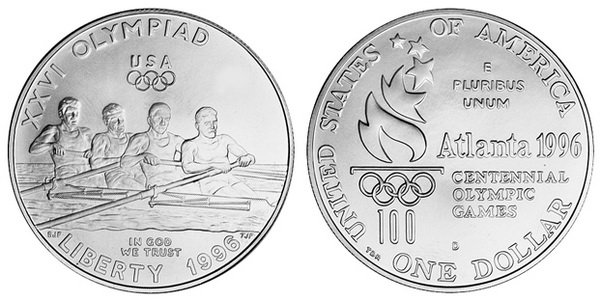 США, 1 доллар 1996 год, XXVI Олимпийские игры в Атланте, Гребля