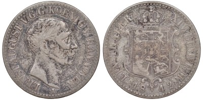 Брауншвейг-Каленберг-Ганновер 1 талер 1842 A, Эрнст Август (1837-1851)